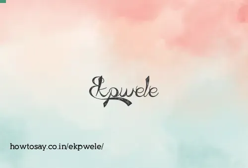 Ekpwele