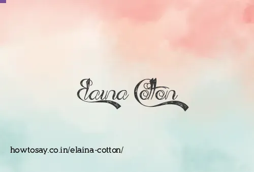 Elaina Cotton