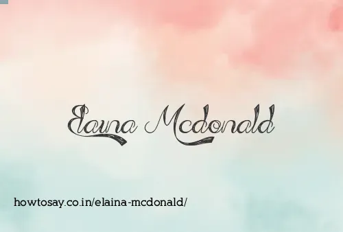 Elaina Mcdonald