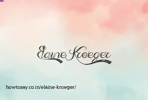 Elaine Kroeger