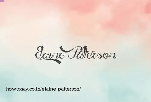 Elaine Patterson