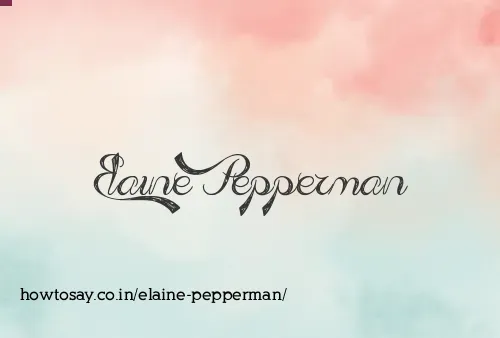 Elaine Pepperman