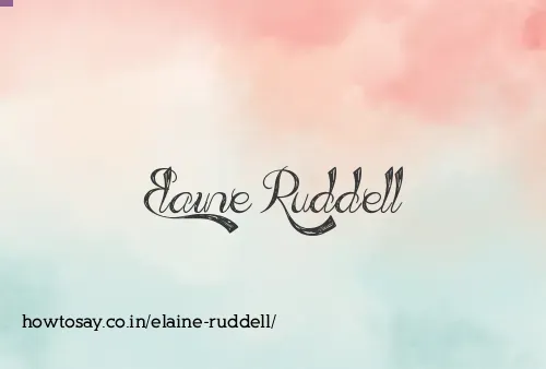 Elaine Ruddell