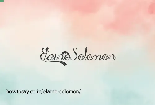 Elaine Solomon