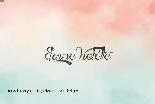 Elaine Violette