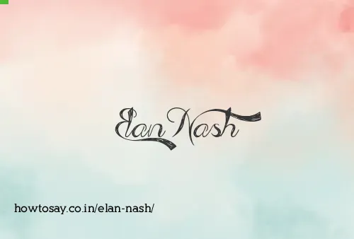 Elan Nash