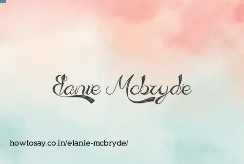 Elanie Mcbryde