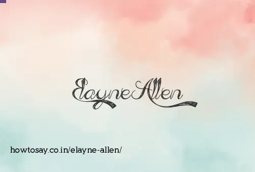 Elayne Allen