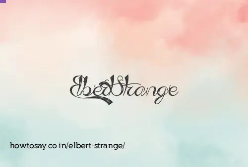 Elbert Strange