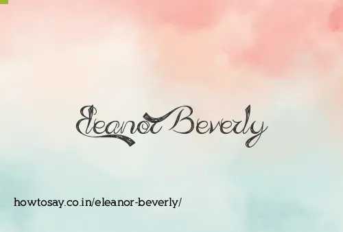 Eleanor Beverly