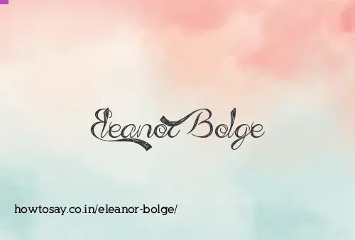 Eleanor Bolge