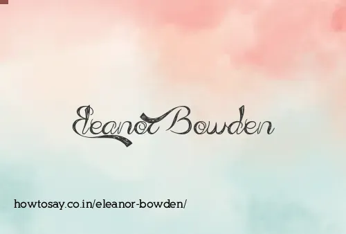 Eleanor Bowden