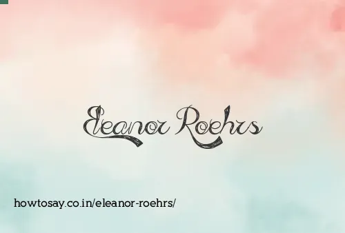 Eleanor Roehrs