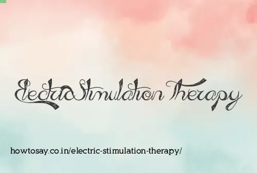 Electric Stimulation Therapy