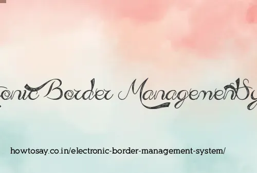 Electronic Border Management System