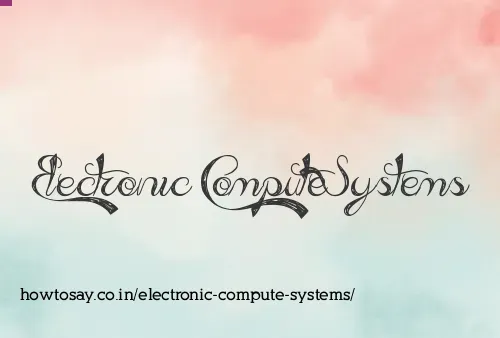 Electronic Compute Systems