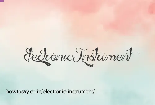 Electronic Instrument