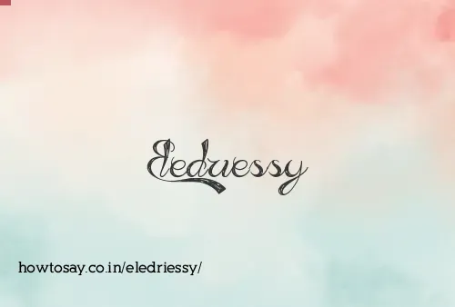 Eledriessy