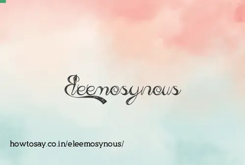 Eleemosynous