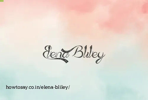 Elena Bliley