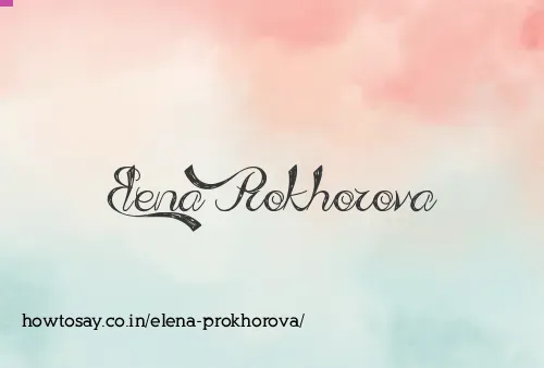 Elena Prokhorova