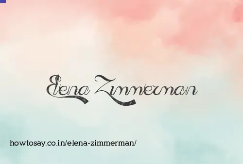 Elena Zimmerman