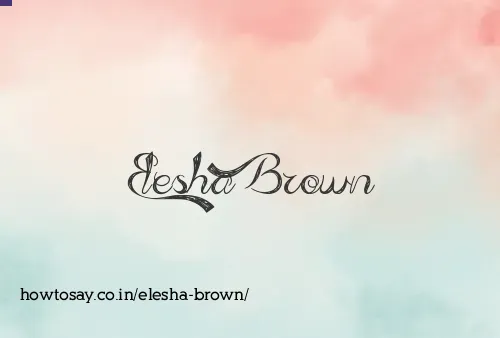 Elesha Brown