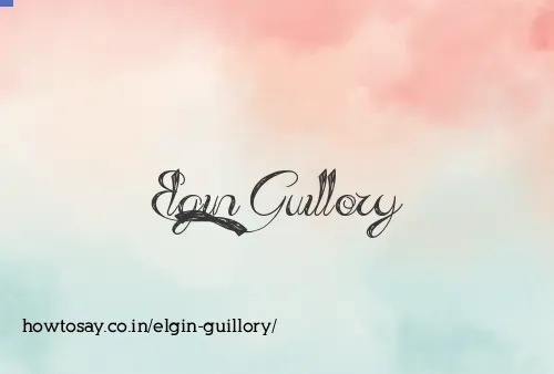 Elgin Guillory