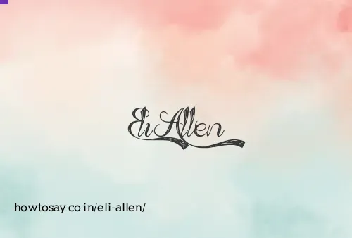 Eli Allen