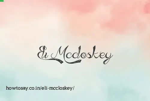 Eli Mccloskey