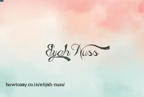 Elijah Nuss
