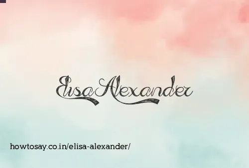 Elisa Alexander