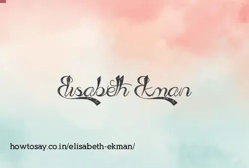 Elisabeth Ekman