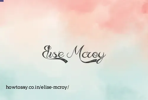 Elise Mcroy