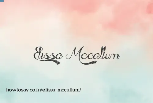 Elissa Mccallum