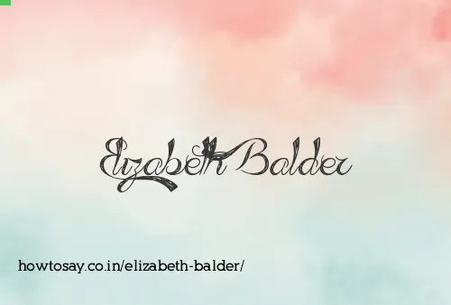 Elizabeth Balder