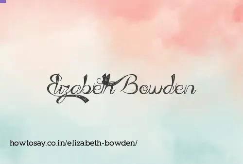 Elizabeth Bowden