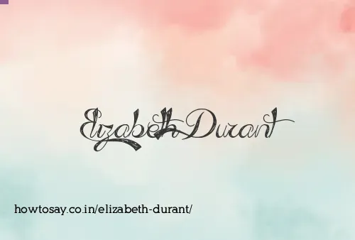 Elizabeth Durant