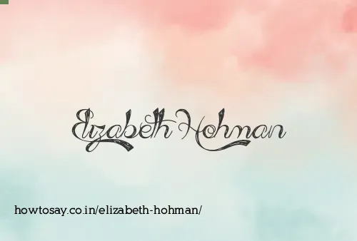 Elizabeth Hohman