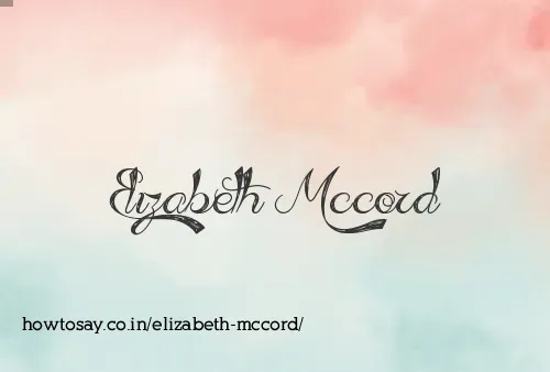 Elizabeth Mccord