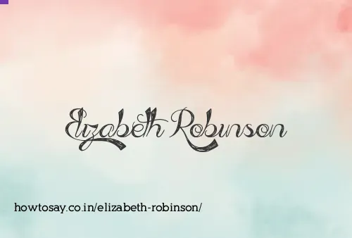 Elizabeth Robinson