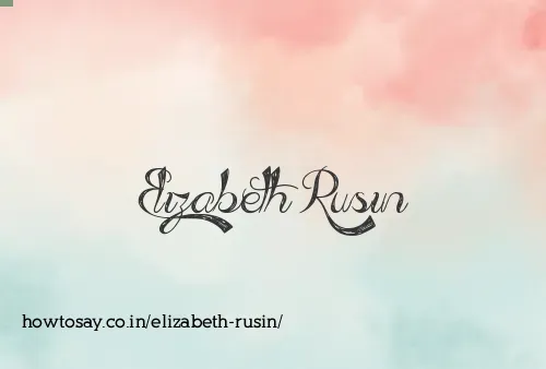Elizabeth Rusin