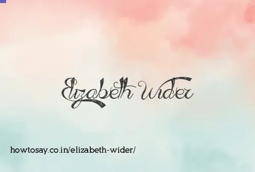 Elizabeth Wider
