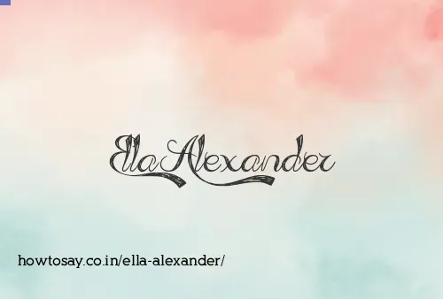 Ella Alexander