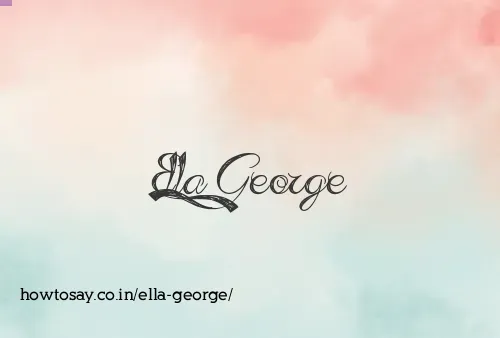 Ella George