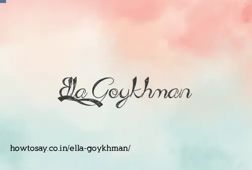Ella Goykhman