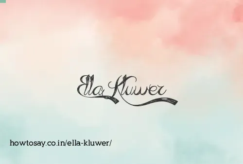 Ella Kluwer