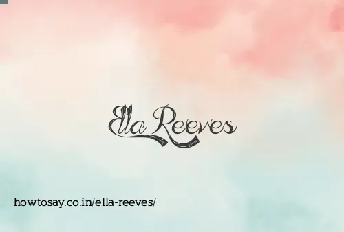 Ella Reeves