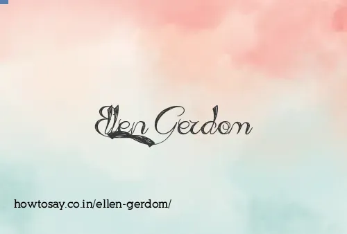 Ellen Gerdom