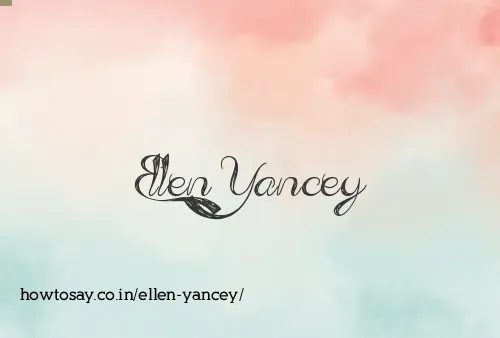 Ellen Yancey